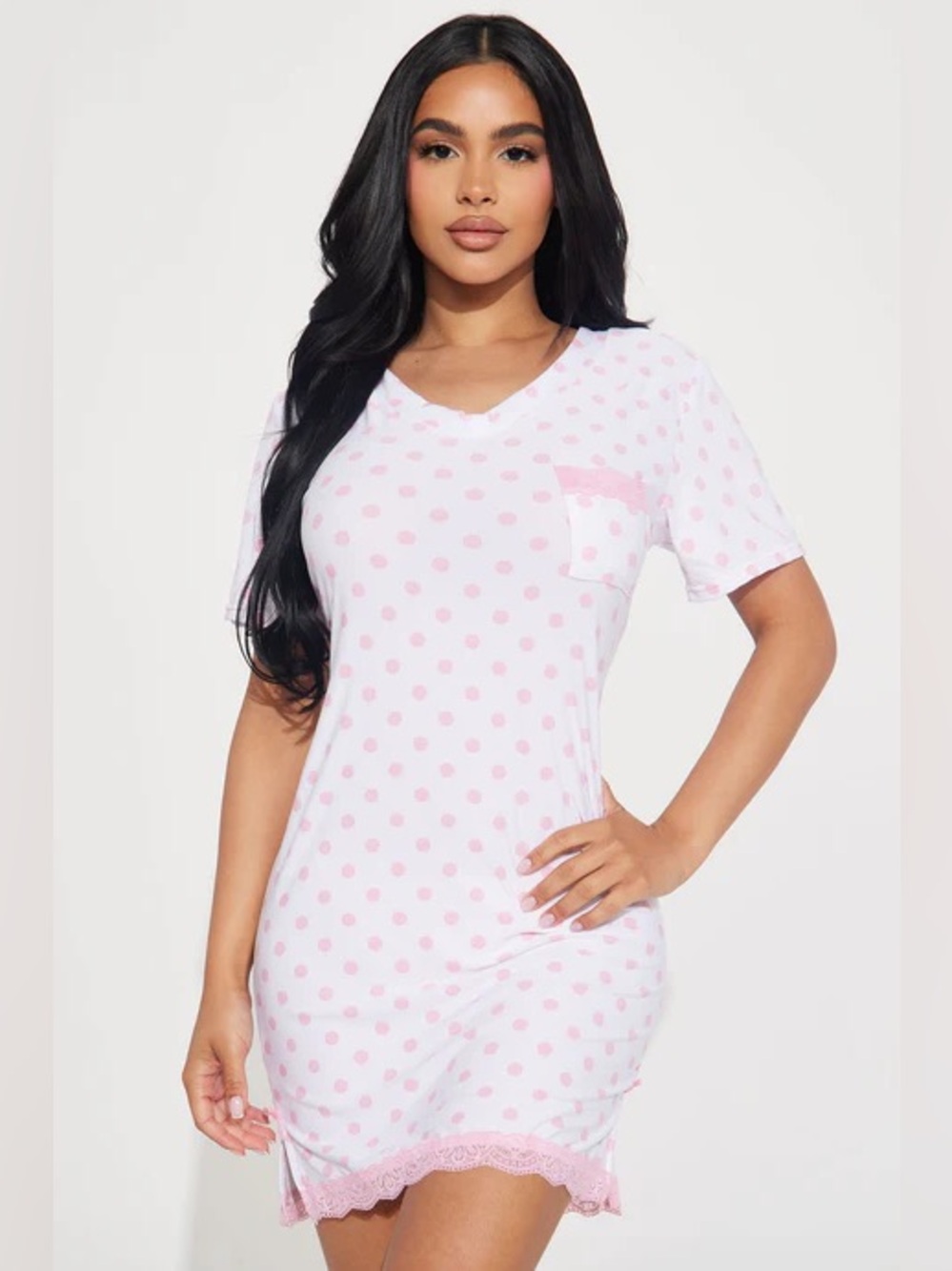 Fashion Nova Sweeter Dreams PJ Sleep Shirt 🤍🩷